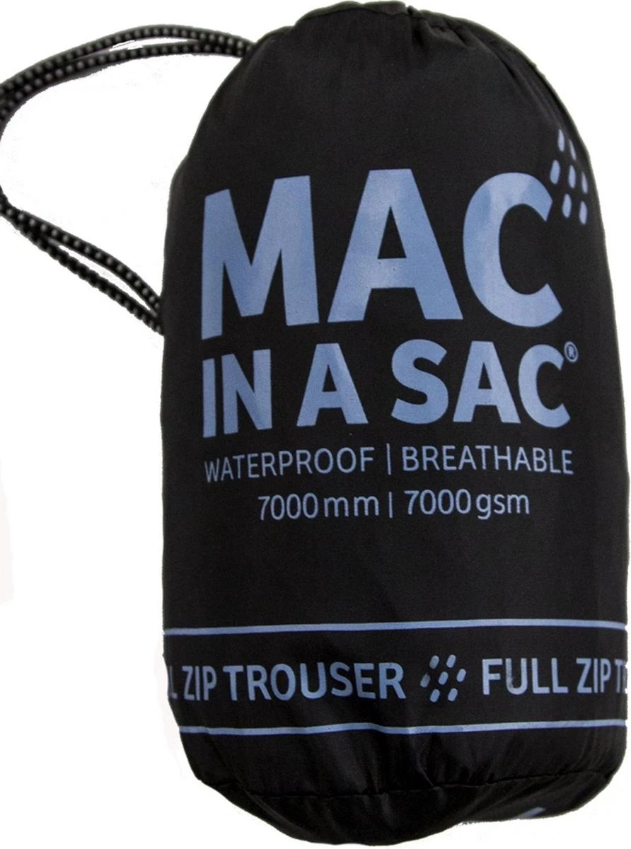 Mac In A Sac Regenbroek - Maat XL - Unisex - Zwart 7 Mac In A Sac Regenbroek - Maat XL - Unisex - Zwart - Afbeelding 7