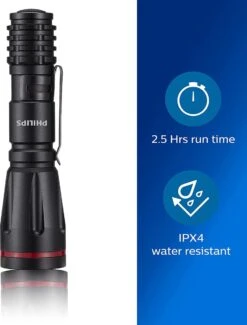 Philips Zaklamp - SFL1001P/10 - LED-zaklamp - Incl. 2 AA-Batterijen - 160 Lumen - Zwart - IPX4 Waterdicht - Draagbare Lamp 10 Philips Zaklamp - SFL1001P/10 - LED-zaklamp - Incl. 2 AA-Batterijen - 160 Lumen - Zwart - IPX4 Waterdicht - Draagbare Lamp -Kampeeruitrusting 912x1200 2