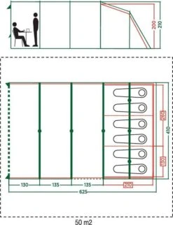 Coleman Vail 6L Tunneltent - Familie Tent - 6-Persoons - Grijs/Groen 13 Coleman Vail 6L Tunneltent - Familie Tent - 6-Persoons - Grijs/Groen -Kampeeruitrusting 920x1200