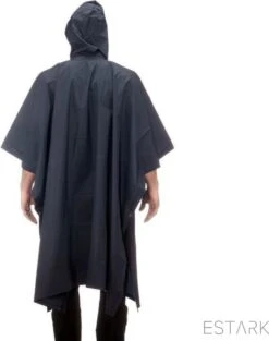 ESTARK Regenponcho TWEE Stuks - Herbruikbare Poncho Zwart - Fietsponcho Voor Dames En Heren - Regenjas - Hoge Kwaliteit - Poncho Herbruikbaar - Duurzaam - Poncho Zwart 2 -Kampeeruitrusting 948x1200 6
