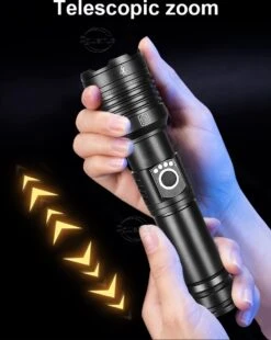 Qaweinuo - Led Zaklamp - XHP220 - Usb Oplaadbare Zaklamp - Nieuwe High Power Led Zaklamp - Militaire Zaklamp - 700 Meter Bereik -Kampeeruitrusting 956x1200 6