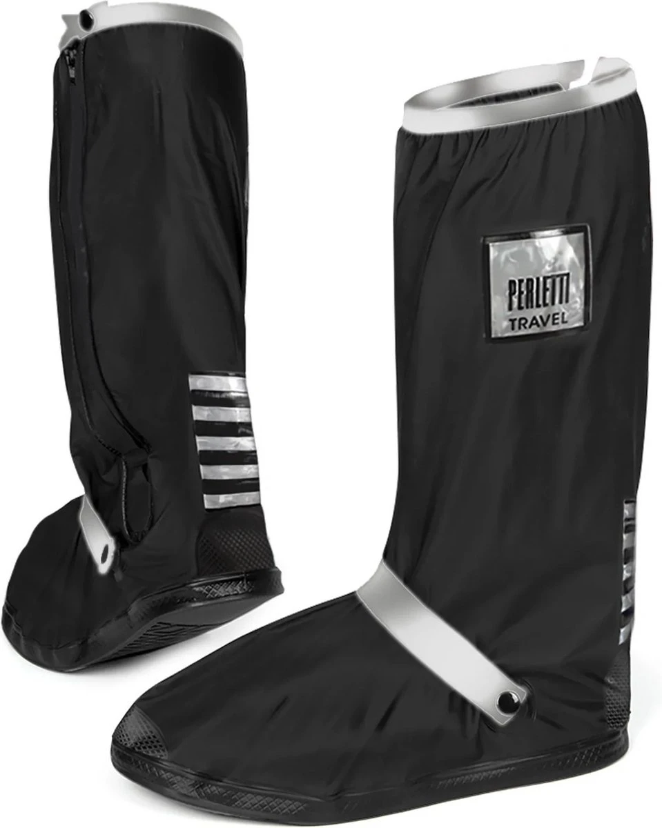 Perletti Overschoenen Reflecterend Pvc Zwart/zilver Maat 36-39 1 Perletti Overschoenen Reflecterend Pvc Zwart/zilver Maat 36-39