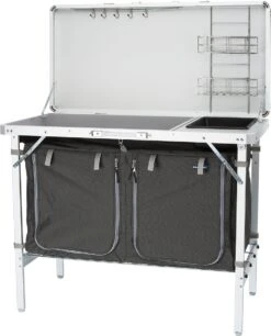 Campart Campingkeuken KI-0757 – Complete Keuken En Campingkast – Opvouwbaar En Inclusief Draagtas - Grijs -Kampeeruitrusting 969x1200 3